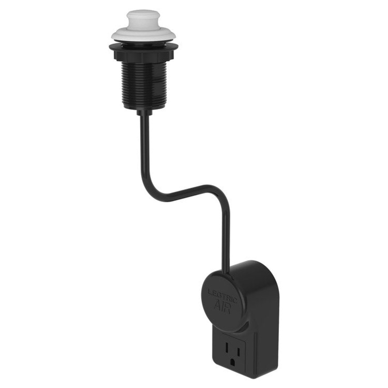 Air Activation Switch Jacobean Disposer with Power Adapter Matte White Brass