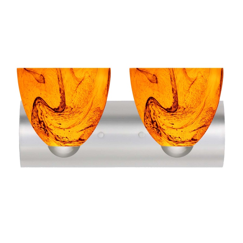 Besa 2WZ-7572HB-SN Sasha Two Light Wall Sconce Satin Nickel