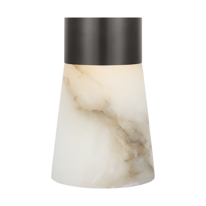 Caspe Alabaster 8 Rechargeable Table Lamp Bronze