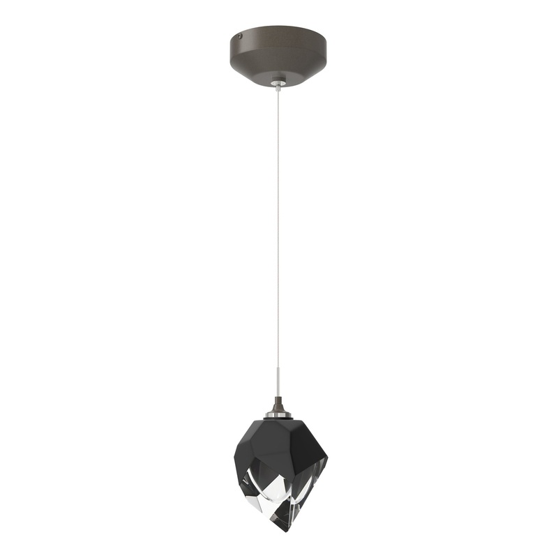 Chrysalis 1-Light Small Pendant Dark Smoke Black Crystal (BP)