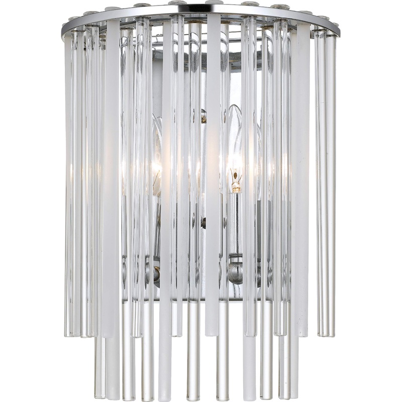 Crystorama 392-CH Bleecker 2 Light Polished Chrome Sconce