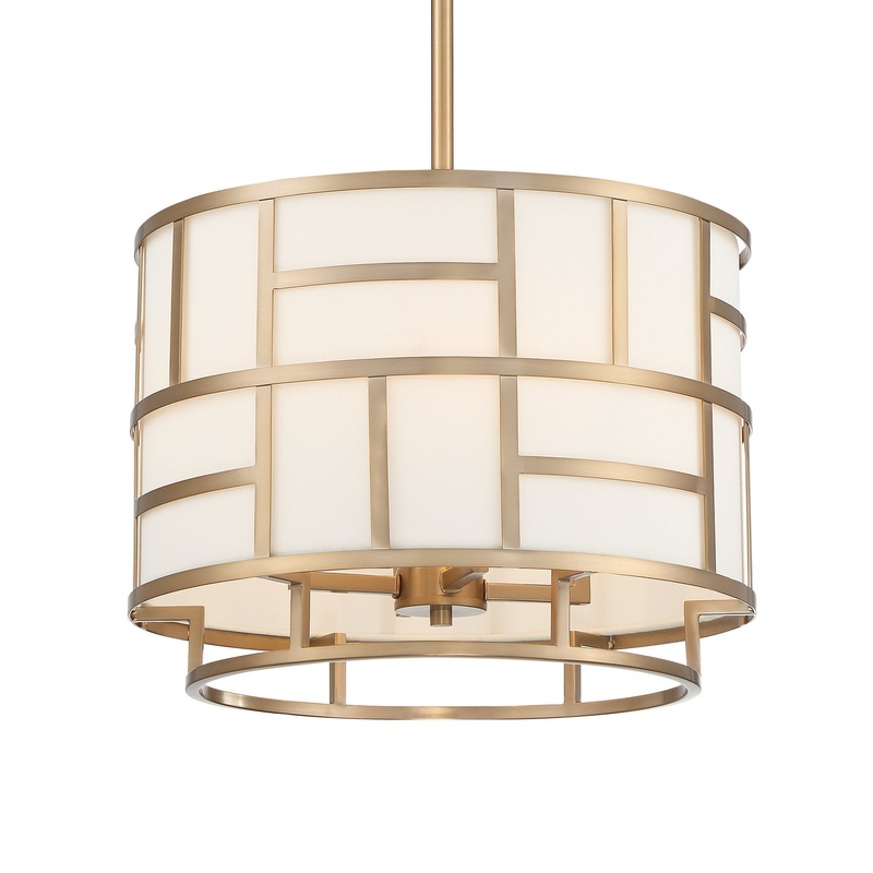 Crystorama DAN-404-VG Danielson Four Light Chandelier Vibrant Gold