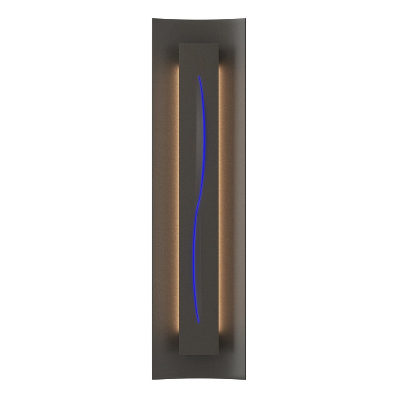 Gallery Sconce Dark Smoke Blue Glass (EE)