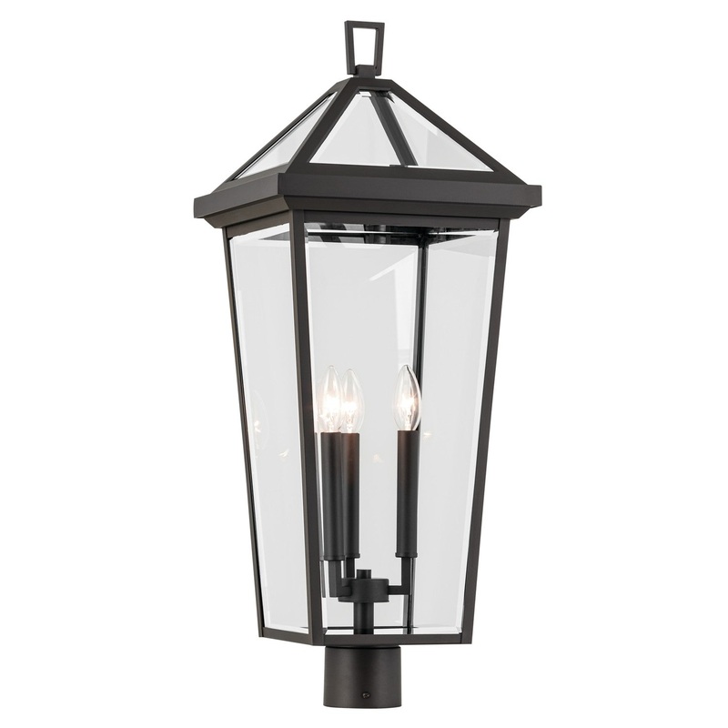 Kichler 59129OZ Three Light Outdoor Post Mount, Olde Bronze