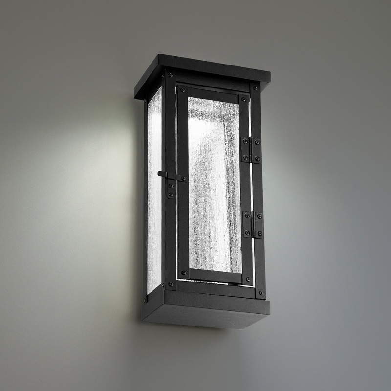 LED Outdoor Wall Light from the Eliot Collection in Black Finish by W.A.C. Lighting
