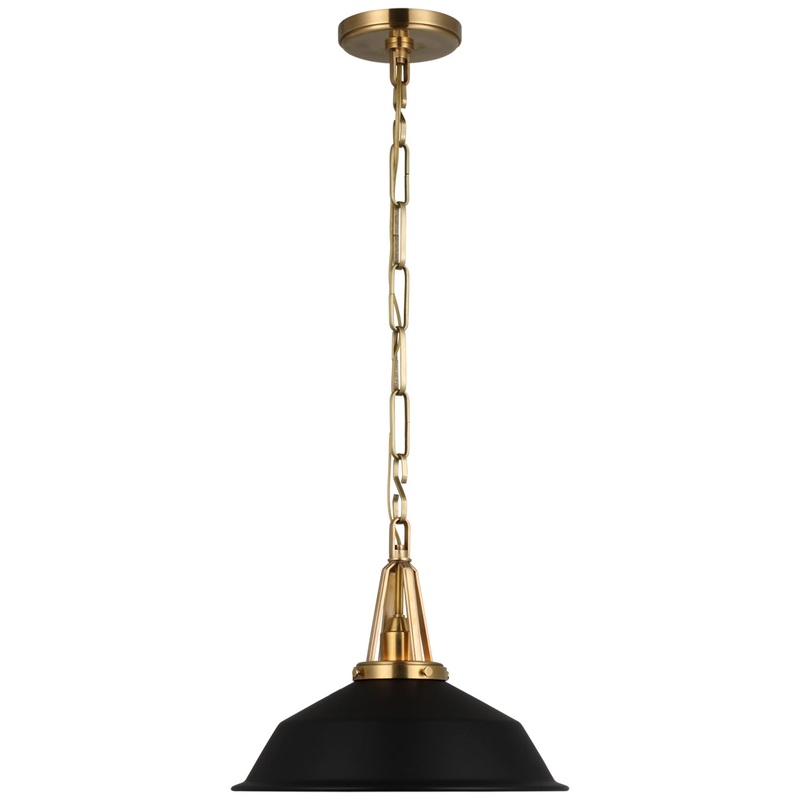 LED Pendant from the Layton Collection in Antique-Burnished Brass Finish by Visual Comfort Signature