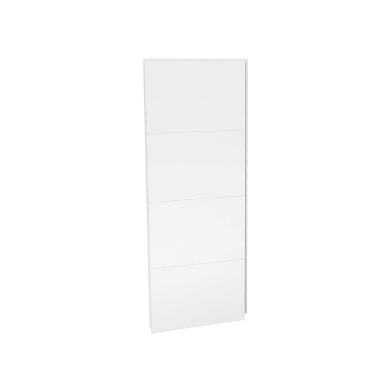 MAAX 103419-306-513 Utile 32 in. Composite Direct-to-Stud Side Wall in Erosion Bora white