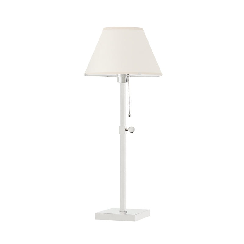 One Light Table Lamp from the Leeds Collection in Polished Nickel Finish by Hudson Valley