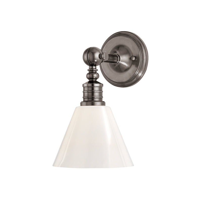 One Light Wall Sconce from the Darien Collection in Historic Nickel Finish by Hudson Valley