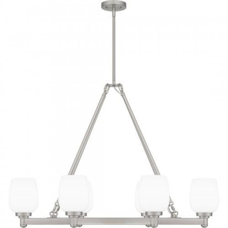 Quoizel PNG638BN Penning Linear chandelier 6 lights brushed nicke Island Light