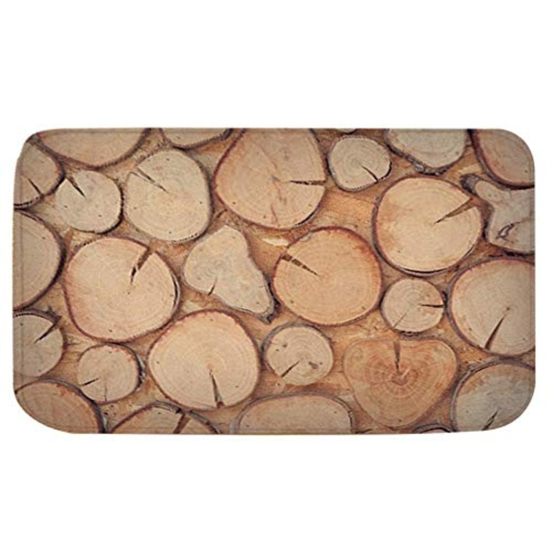 Rockyin Poliestere Antiscivolo Zerbino Rilievo del Piede Bagno Soggiorno Bedside Table (S)