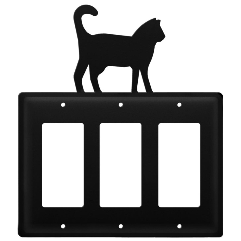 Village Wrought Iron EGGG-6 Triple Cat Triple GFI Cover CUSTOM Product