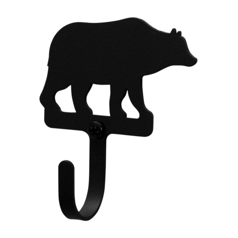 Village Wrought Iron WH-14-S Bear Wall Hook Small