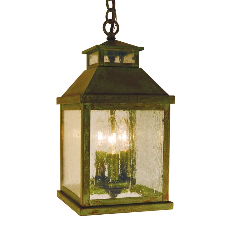 Arroyo CAH-7CS-VP Canterbury Three Light Pendant Verdigris Patina