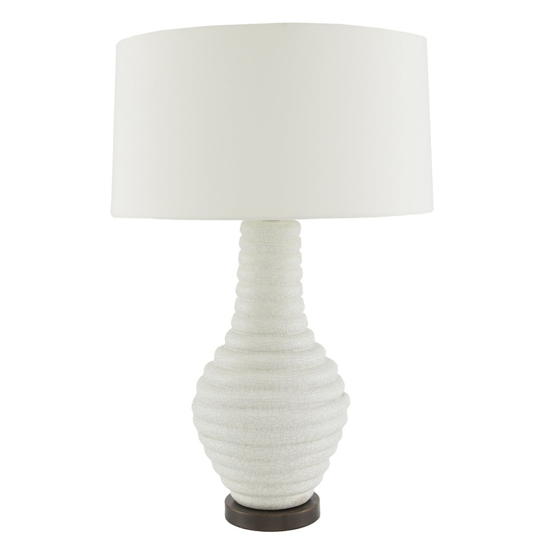 Arteriors 17802-659 Bartoli One Light Table Lamp Ivory Stained Crackle (Discontinued)