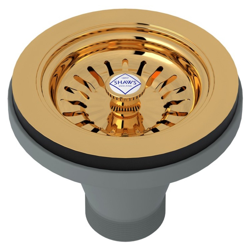 Basket Strainer Italian Brass 4-1/4 Inch Brass 1-1/2IN Male Connection