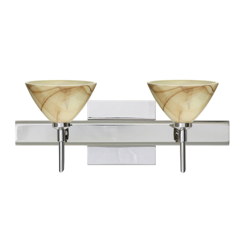 Besa 2SW-174383-CR-SQ Domi Two Light Wall Sconce Chrome (Discontinued)