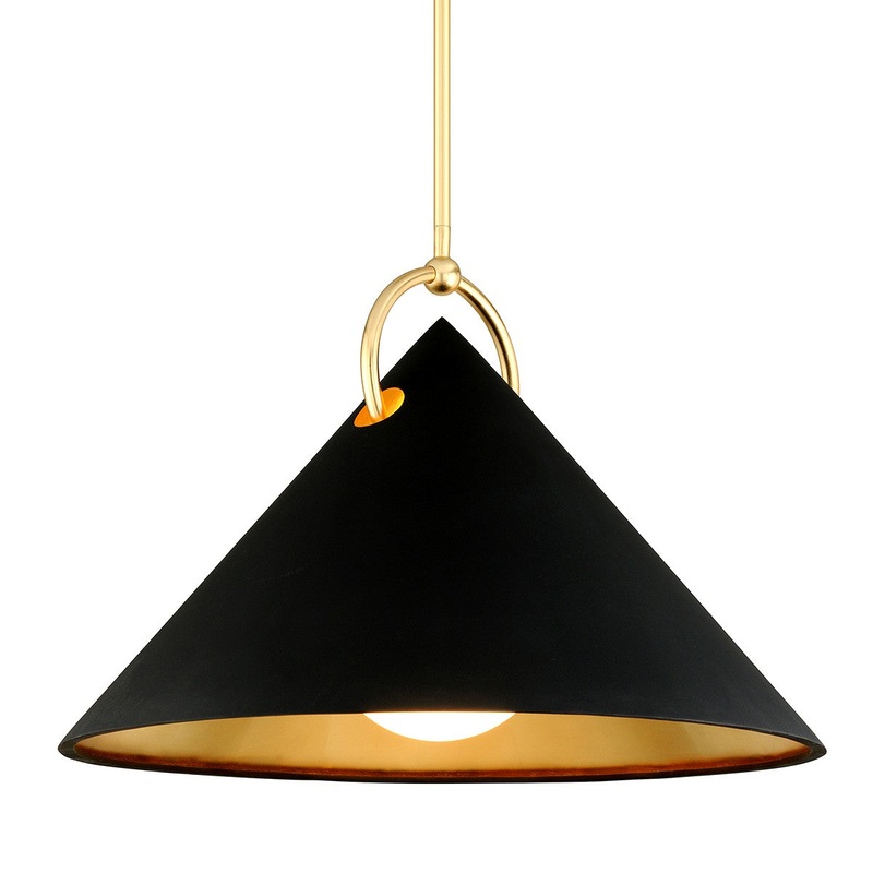 Corbett Lighting 289-43-GL/SBK Charm One Light Pendant Gold Leaf