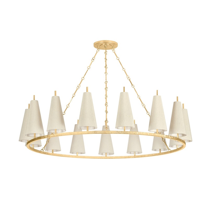 Corbett Lighting 480-54-VGL Tirana 15 Light Chandelier Vintage Gold Leaf