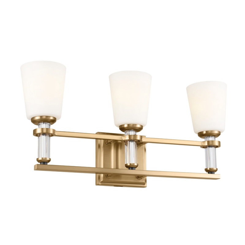 Kichler 55147BNB Three Light Bath, Brushed Natural Brass