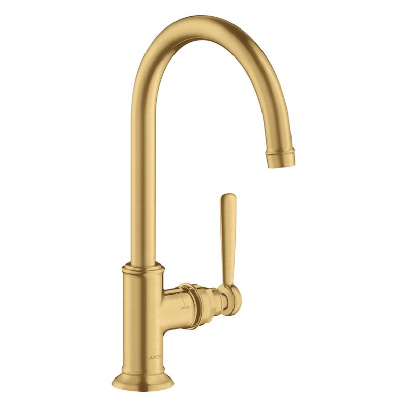 Lavatory Faucet Montreux 1 Lever ADA Brushed Gold Optic 1.2 Gallons per Minute Rigid Less Drain 1 Hole 8-1/4 Inch
