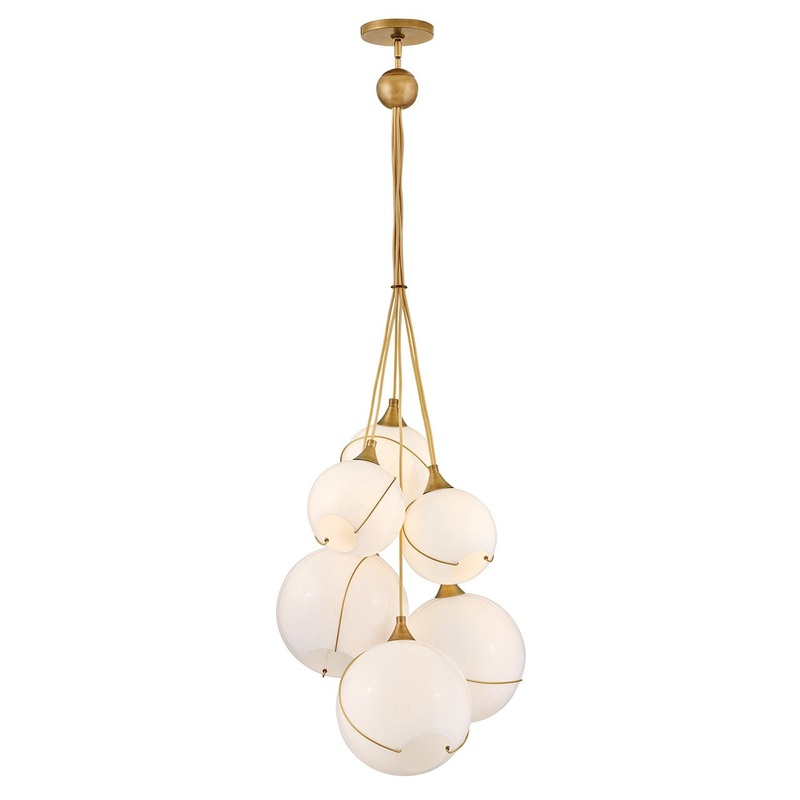 LED Chandelier from the Skye Collection in Heritage Brass Finish by Hinkley