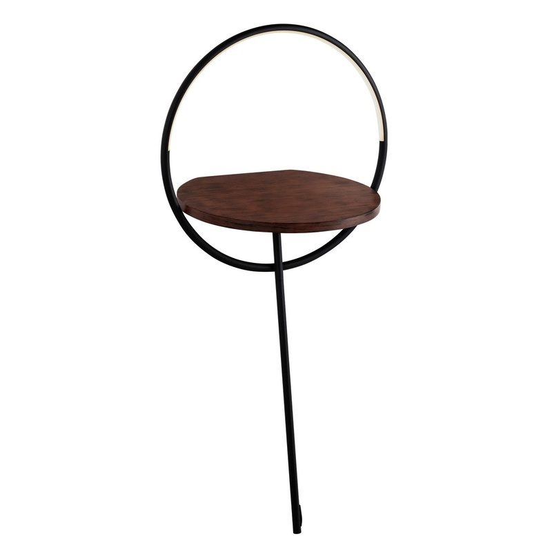 LED Floor Lamp from the Maya Collection in Black/Walnut Finish by Kuzco Lighting