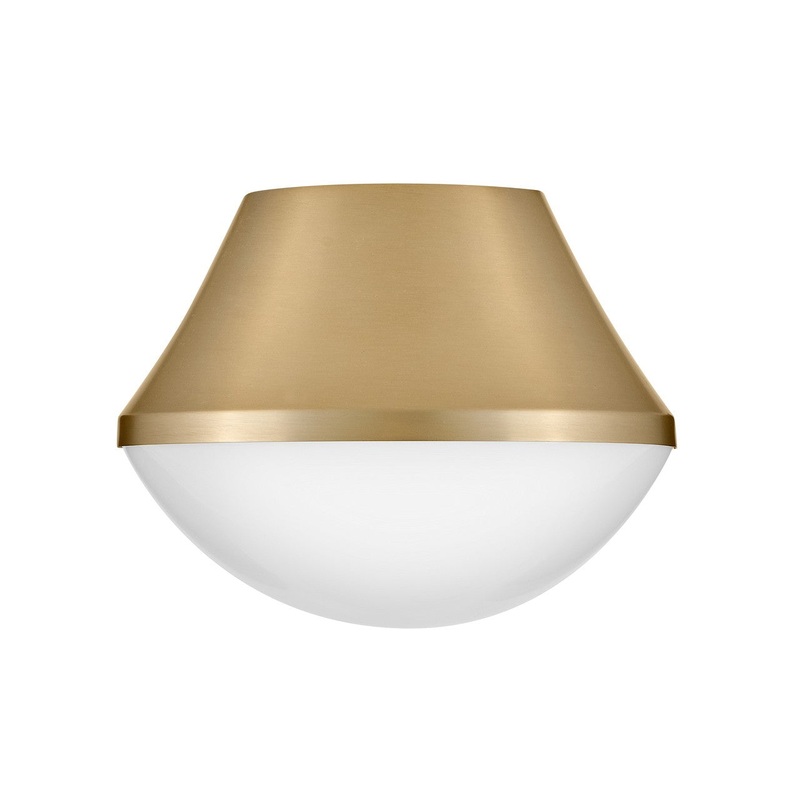 LED Flush Mount from the Haddie Collection in Lacquered Brass Finish by Lark
