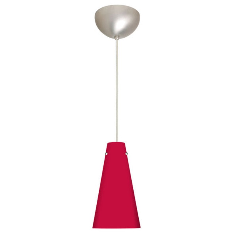 One Light Pendant from the Cierro Collection in Satin Nickel Finish by Besa