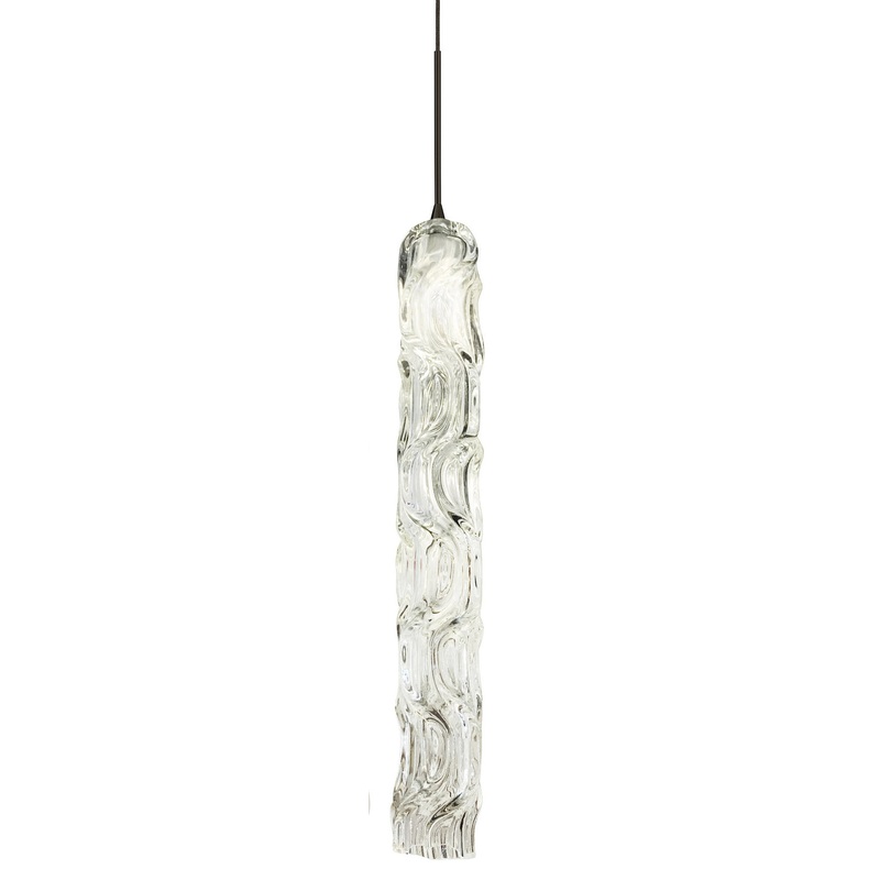 One Light Pendant from the Flo Collection in Bronze Finish by Stone Lighting