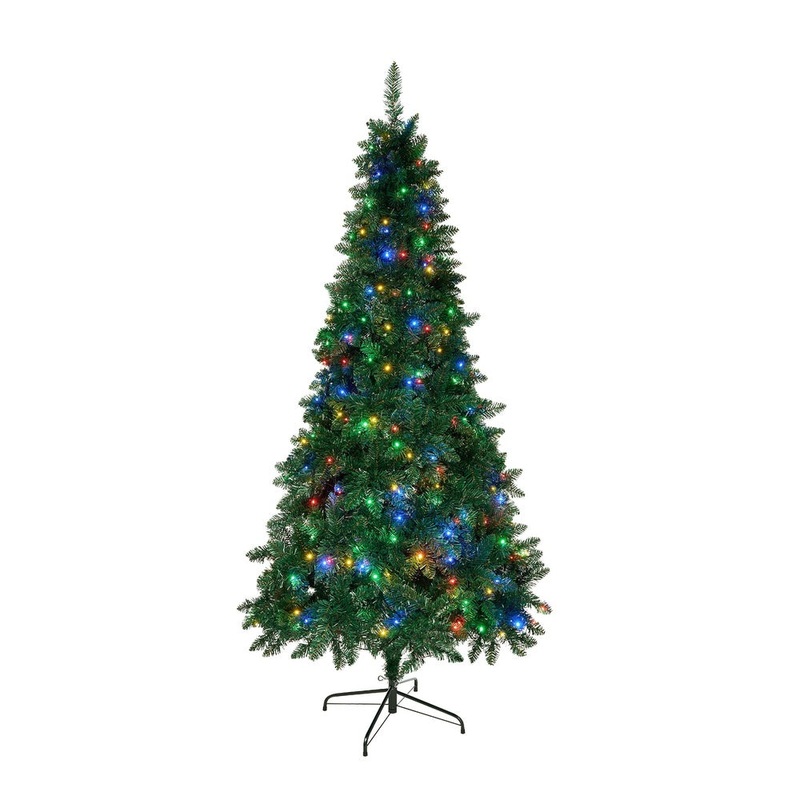 Tinseltown LED Christmas Tree 2.1M 7FT Multi Colour Lights 8 Flash Modes