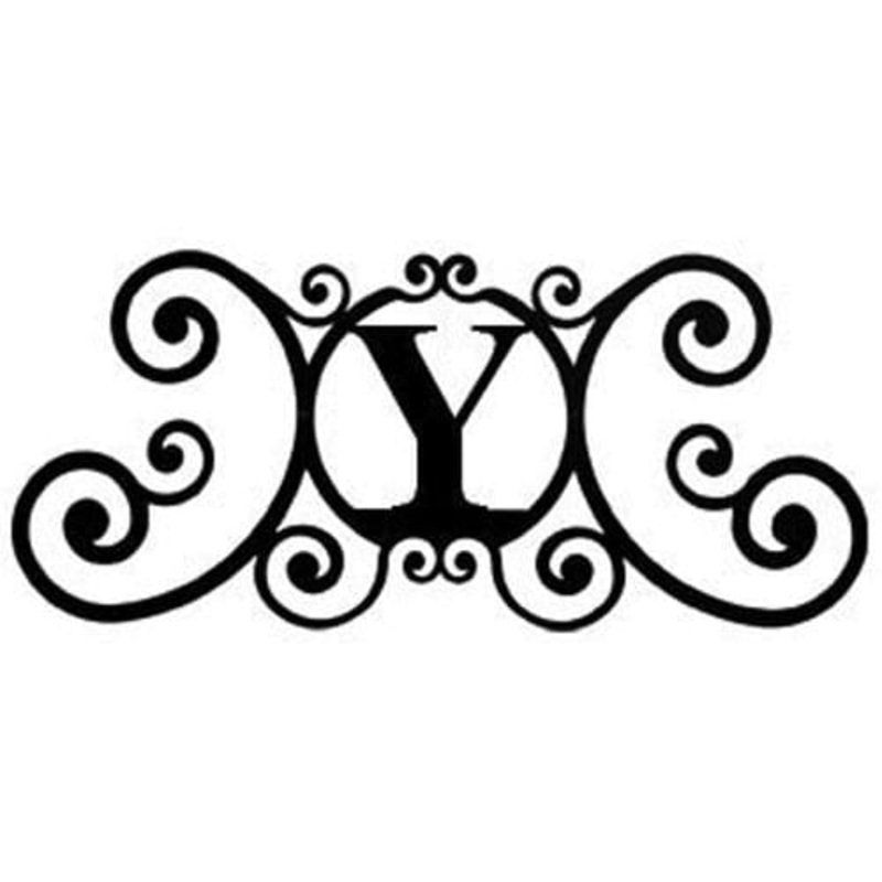 Village Wrought Iron HP-OD-Y House Plaque Letter Y