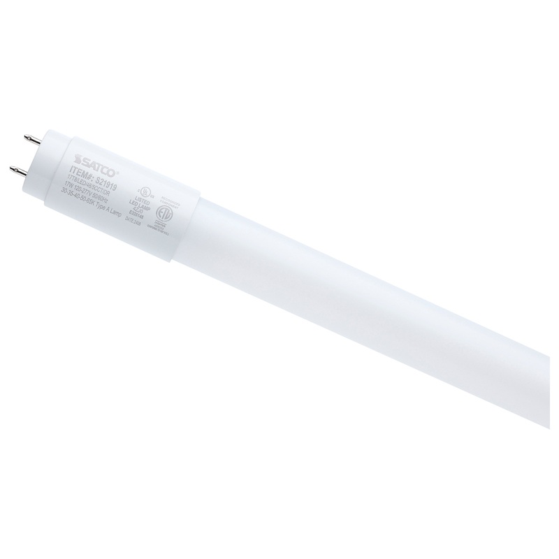 17 Watt – 4 Foot T8 LED – G13 Base – 30K/35K/40K/50K/65K CCT Selectable – Type A – Frost by Satco