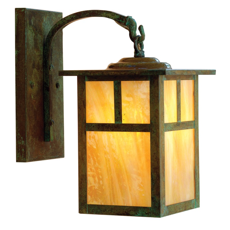 Arroyo MB-7TGW-VP Mission One Light Wall Mount Verdigris Patina