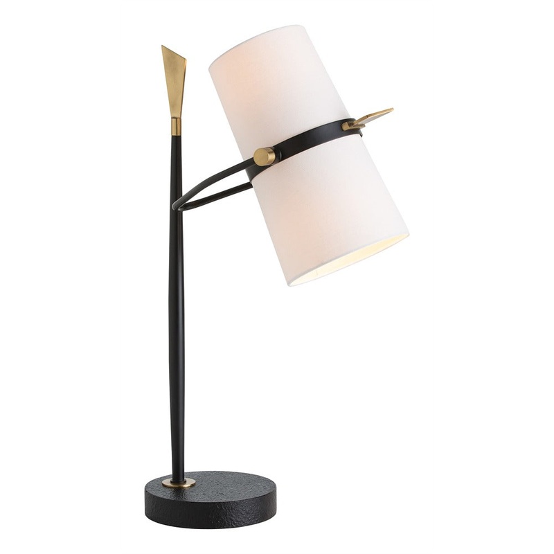 Arteriors 49680 Yasmin Two Light Table Lamp Antique Black