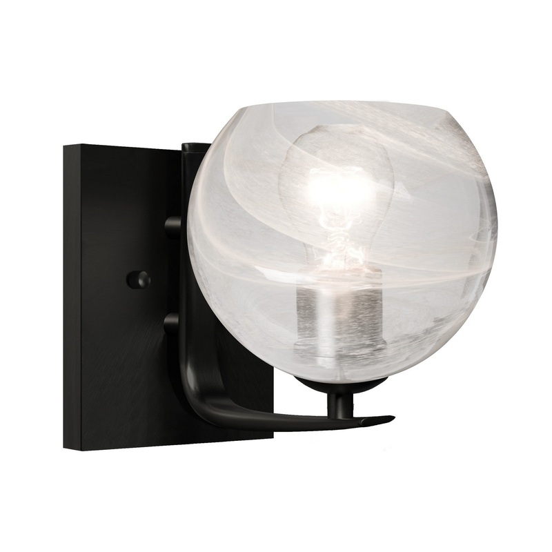 Besa 1WC-JILLYCL-EDIL-BK Besa Jilly Vanity LED Wall Sconce Black