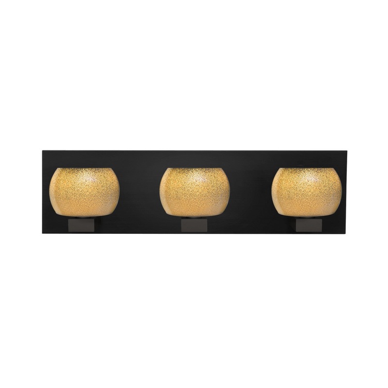 Besa 3WF-KENOGD-LED-BK Besa Keno Vanity LED Wall Sconce Black