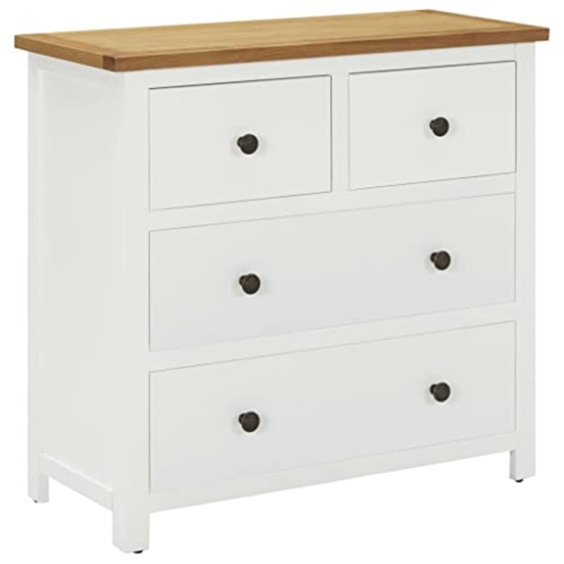 Cassettiera 80x35x75 cm in Legno Massello di Rovere