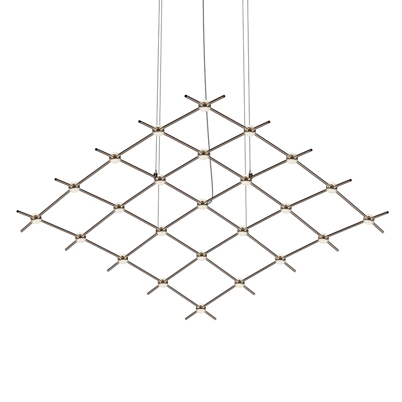 Constellation Aquarius Medius Espresso Black with Clear Faceted Acrylic 2200K 10′ Adjustable Cord/Cable