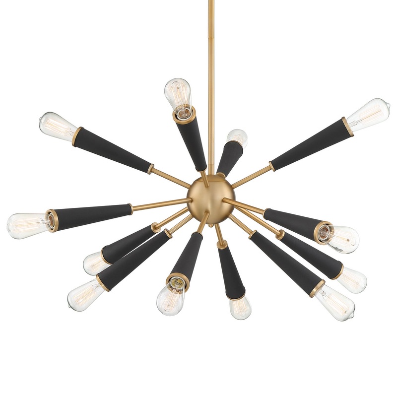 Crystorama 3812-AG Zodiac 12 Light Chandelier Aged Brass