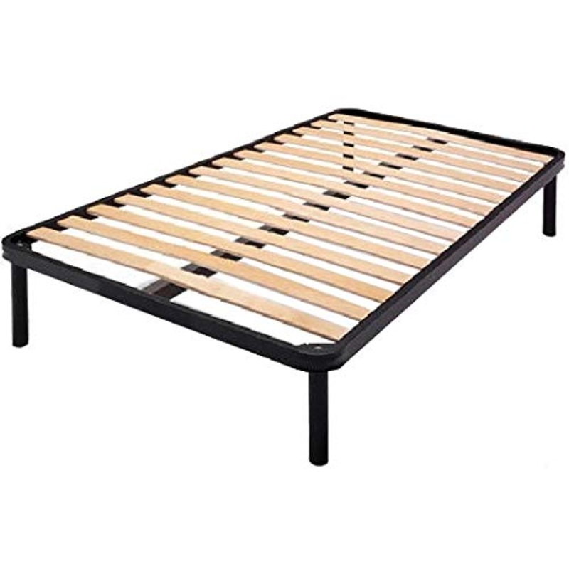 DOLCI SOGNI Rete Una Piazza e Mezza Rinforzata con Barra Centrale, Rete 120X200 per Letto una Piazza e Mezza, Rete a Doghe in Legno con Struttura Letto 120X200 in Ferro – 100% Made in Italy