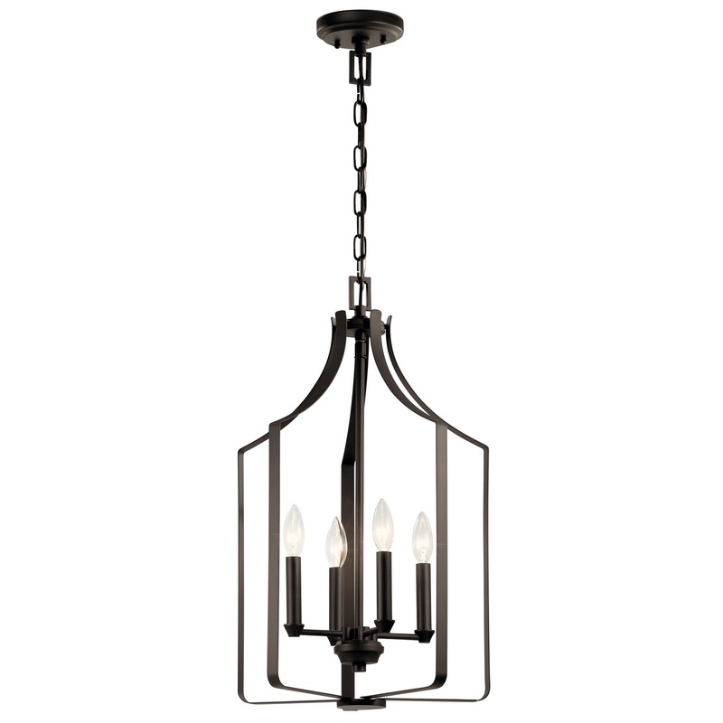Kichler 42496OZ Four Light Mini Chandelier, Olde Bronze