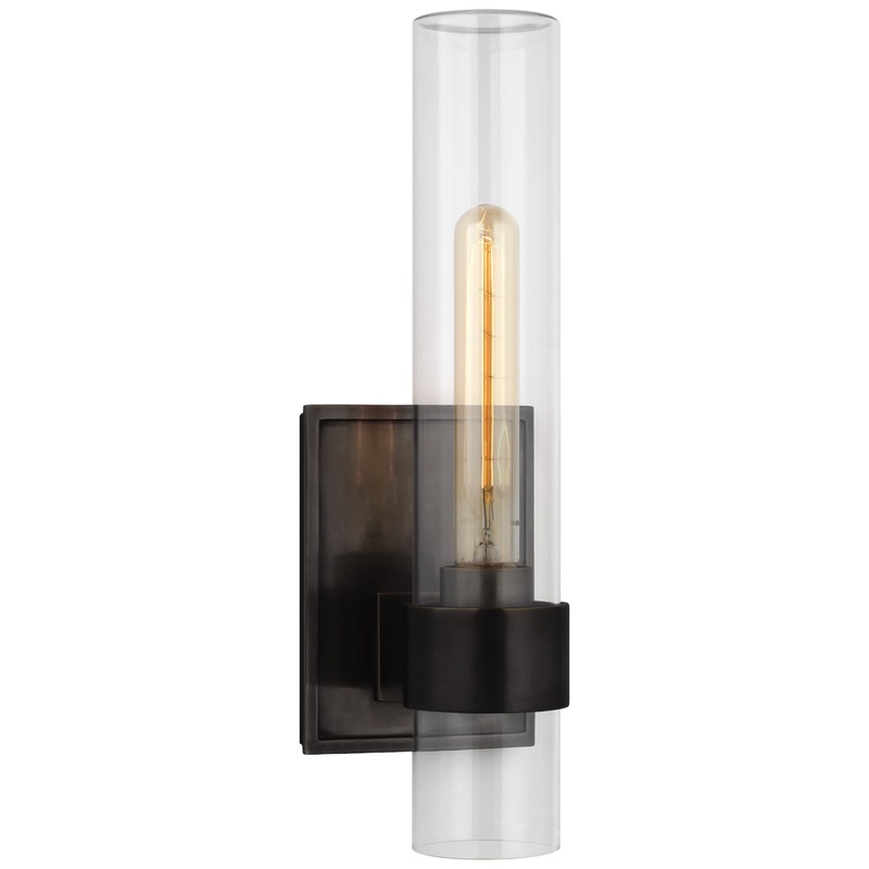 LED Outdoor Wall Sconce from the Presidio Collection in Bronze Finish by Visual Comfort Signature
