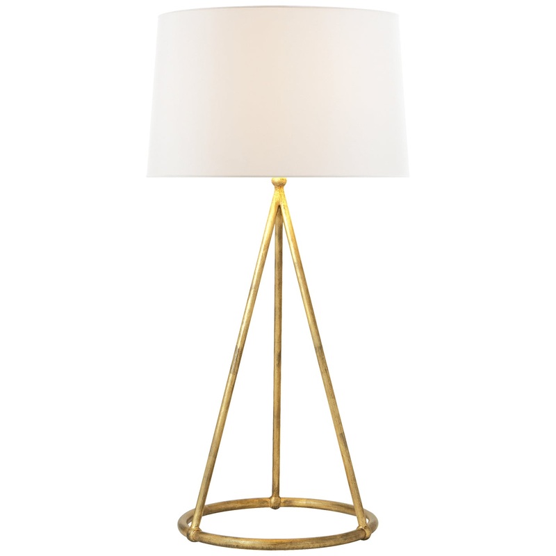 One Light Table Lamp from the Nina Collection in Gilded Iron Finish by Visual Comfort Signature