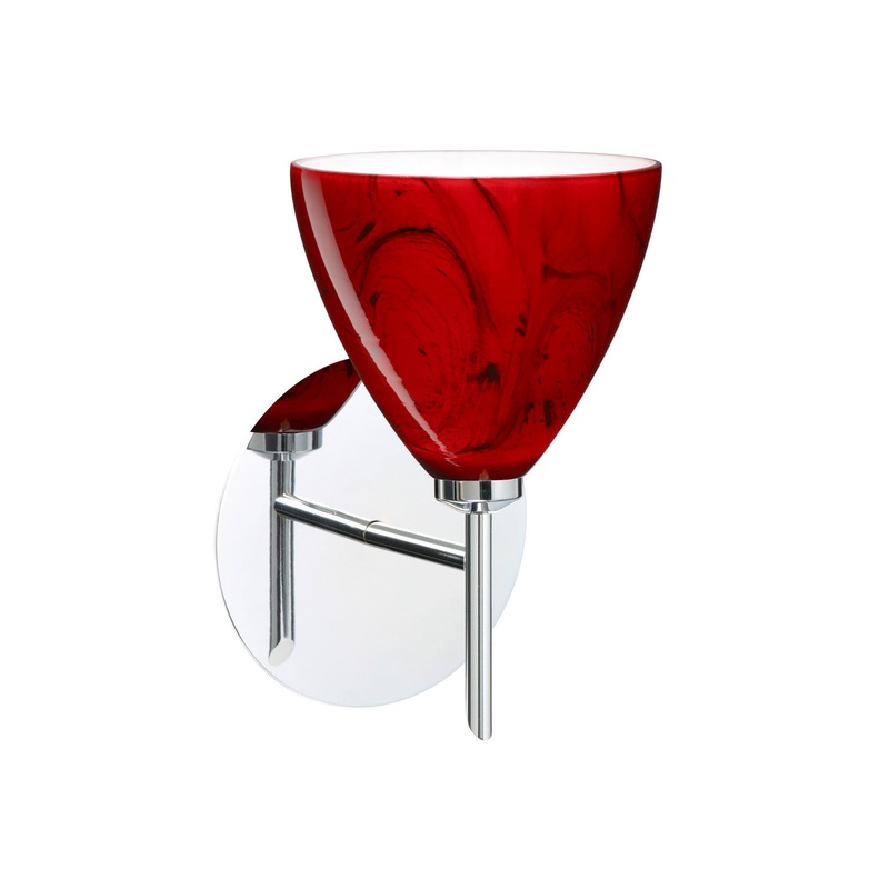 One Light Wall Sconce from the Mia Collection in Chrome Finish by Besa