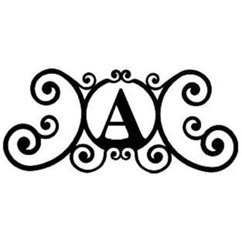 Village Wrought Iron HP-OD-A House Plaque Letter A