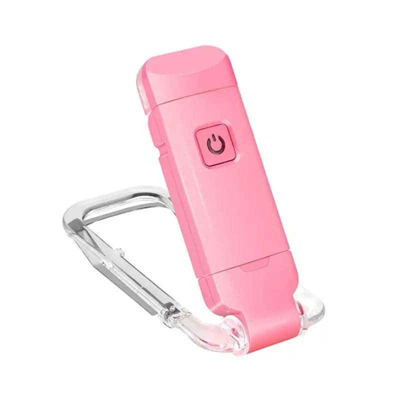2 Pcs Pink USB Rechargeable Clip-on LED Book Light – 3 Color Modes & Dimmable Brightness for Eye-Caring Reading