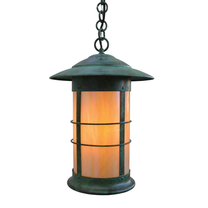 Arroyo NH-14LGW-VP Newport One Light Pendant Verdigris Patina