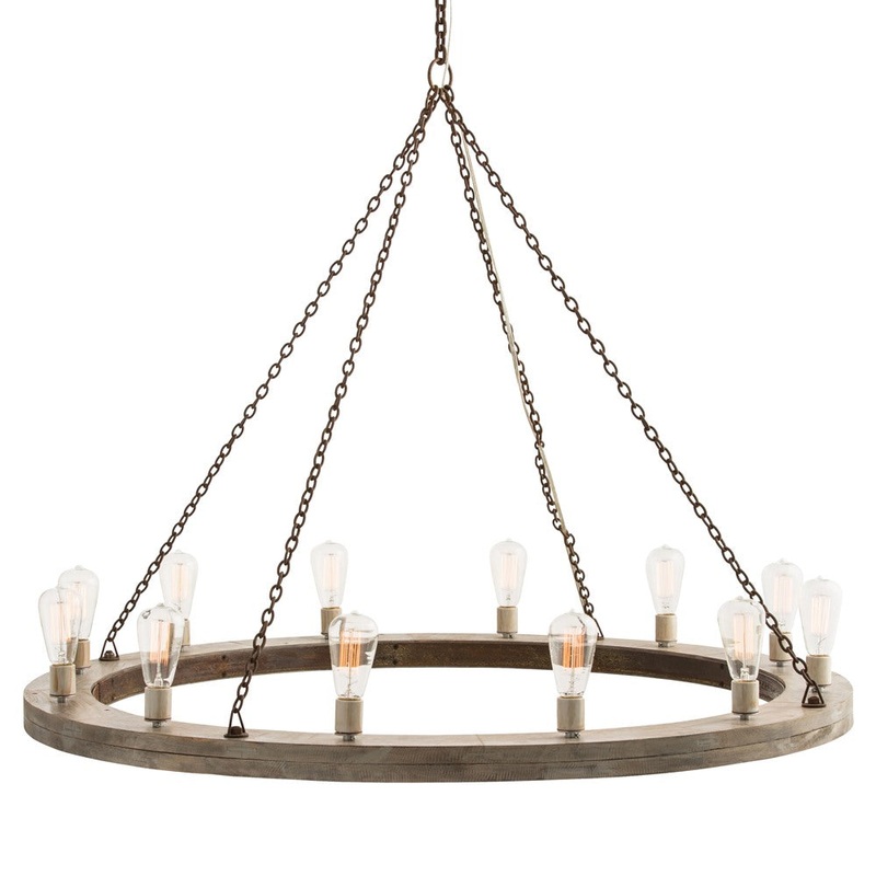 Arteriors 84174 Geoffrey 12 Light Chandelier Gray