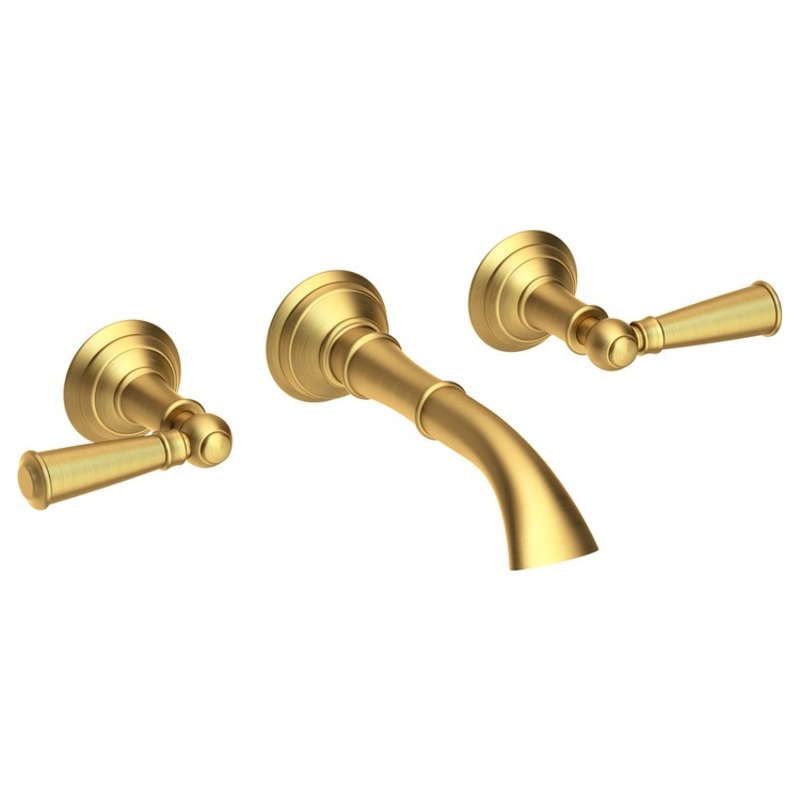 Aylesbury Two Handle Wall-Mount Bathroom Faucet – Satin Bronze PVD